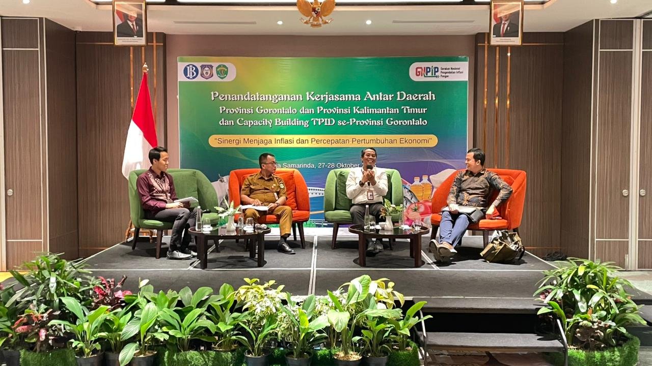 Penandatanganan Kerjasama Antar Daerah Provinsi Gorontalo dan Provinsi Kalimantan Timur serta Capacity Building TPID se-Provinsi Gorontalo di Kota Samarinda, 27–28 Oktober 2025